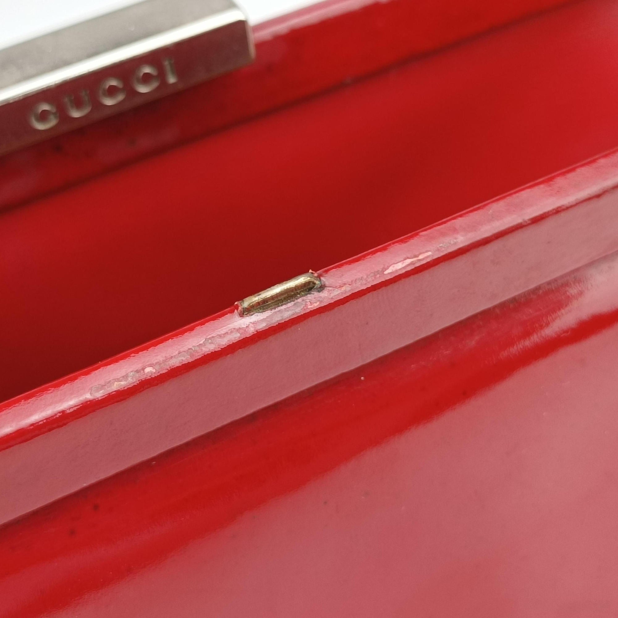 Pre-owned Gucci Vintage Red Patent Leather 000 78 handbag | stylenewstar