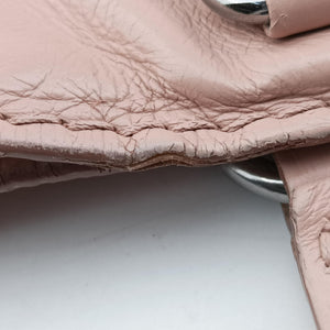 Secondhand Prada Triangle Logo tote Pink Leather  shoulderbag | stylenewstar