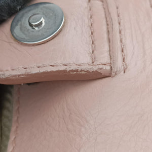 Secondhand Prada Triangle Logo tote Pink Leather  shoulderbag | stylenewstar