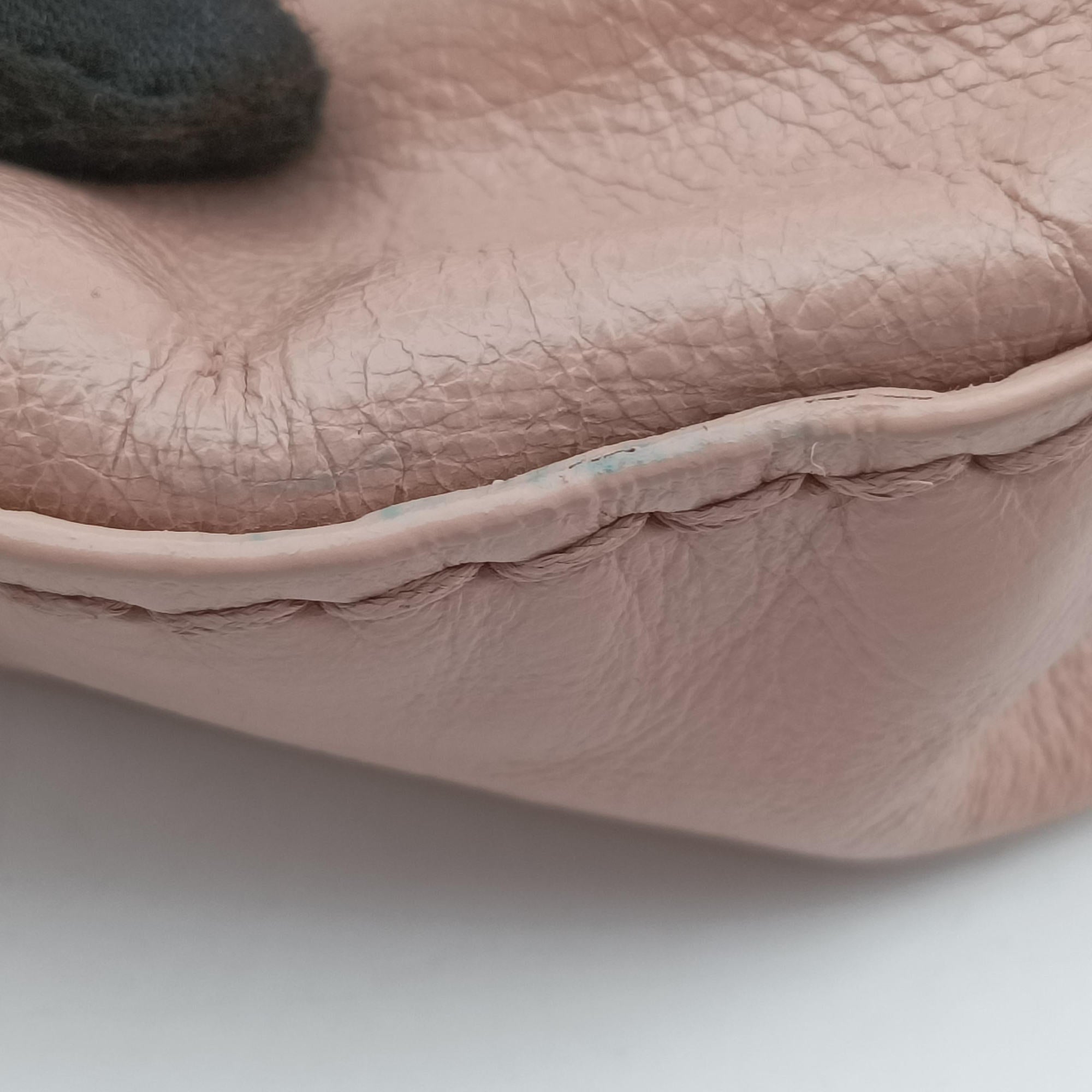 Secondhand Prada Triangle Logo tote Pink Leather  shoulderbag | stylenewstar