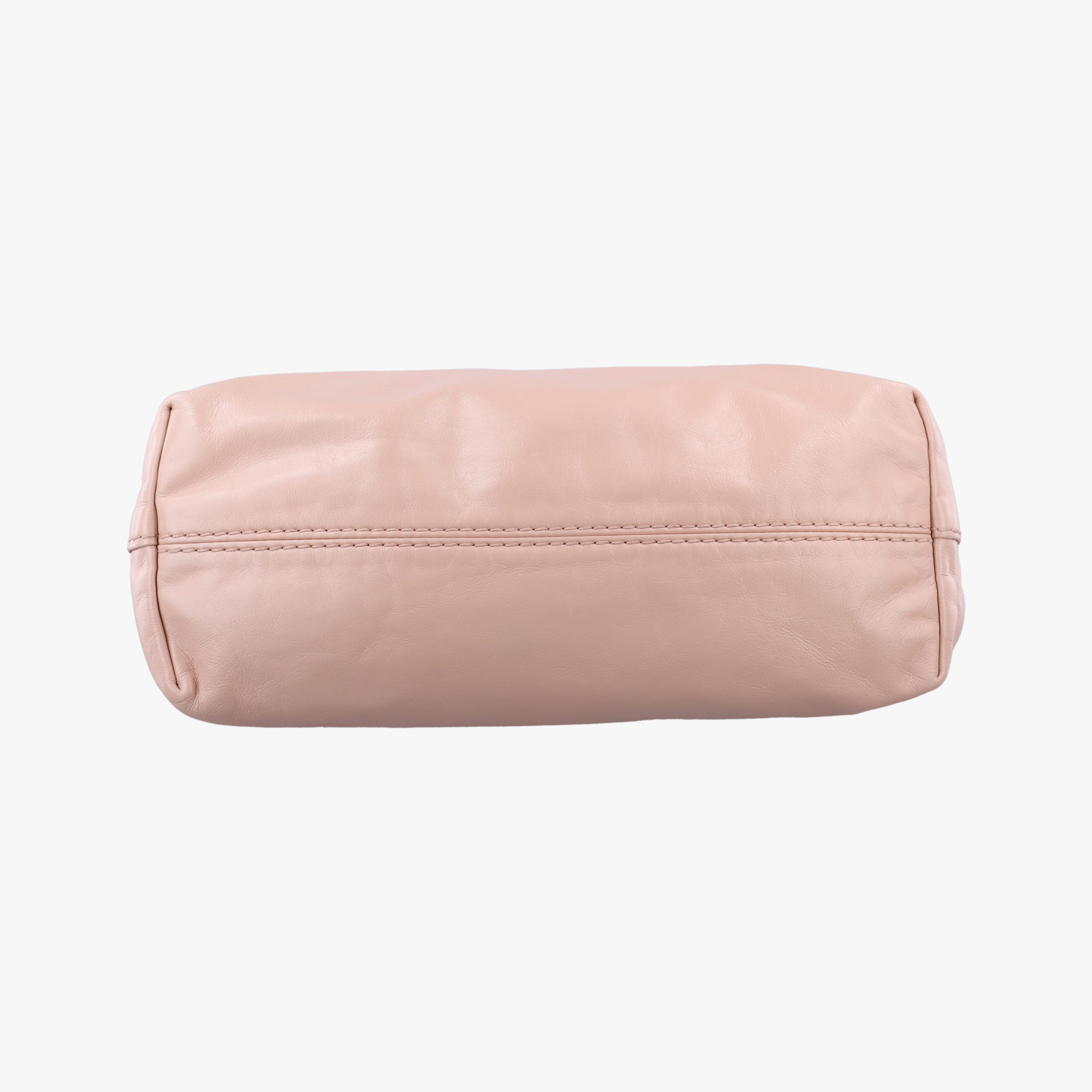 Secondhand Prada Triangle Logo tote Pink Leather  shoulderbag | stylenewstar