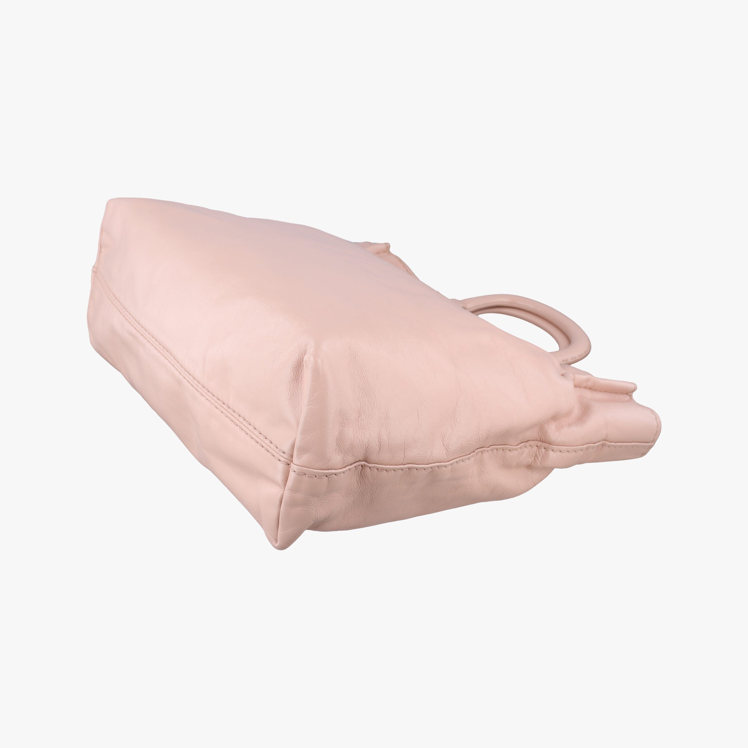 Secondhand Prada Triangle Logo tote Pink Leather  shoulderbag | stylenewstar