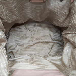 Secondhand Prada Triangle Logo tote Pink Leather  shoulderbag | stylenewstar