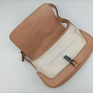 Secondhand Gucci Jackie White× Brown Canvas × Leather 001 38 shoulderbag | stylenewstar