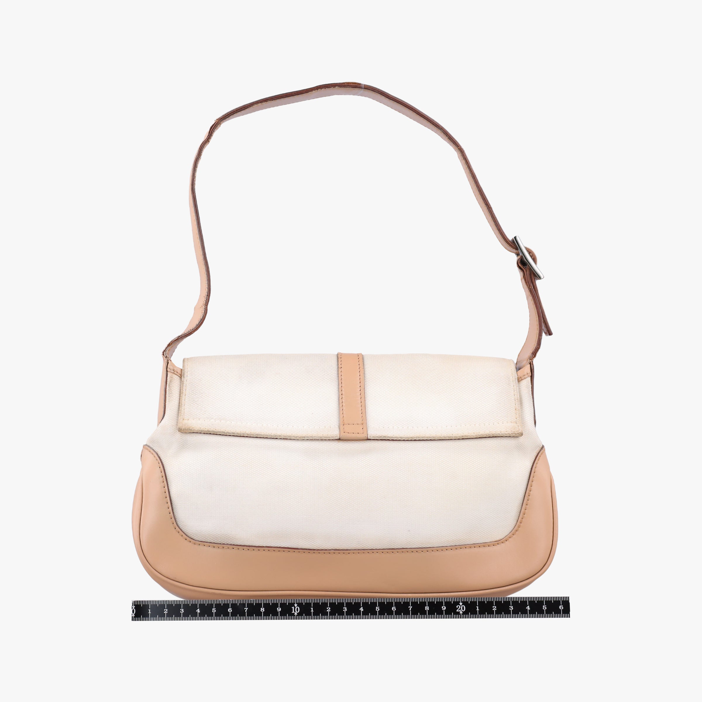 Secondhand Gucci Jackie White× Brown Canvas × Leather 001 38 shoulderbag | stylenewstar