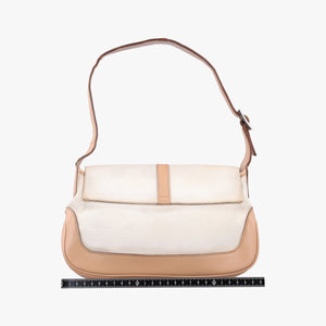 Secondhand Gucci Jackie White× Brown Canvas × Leather 001 38 shoulderbag | stylenewstar