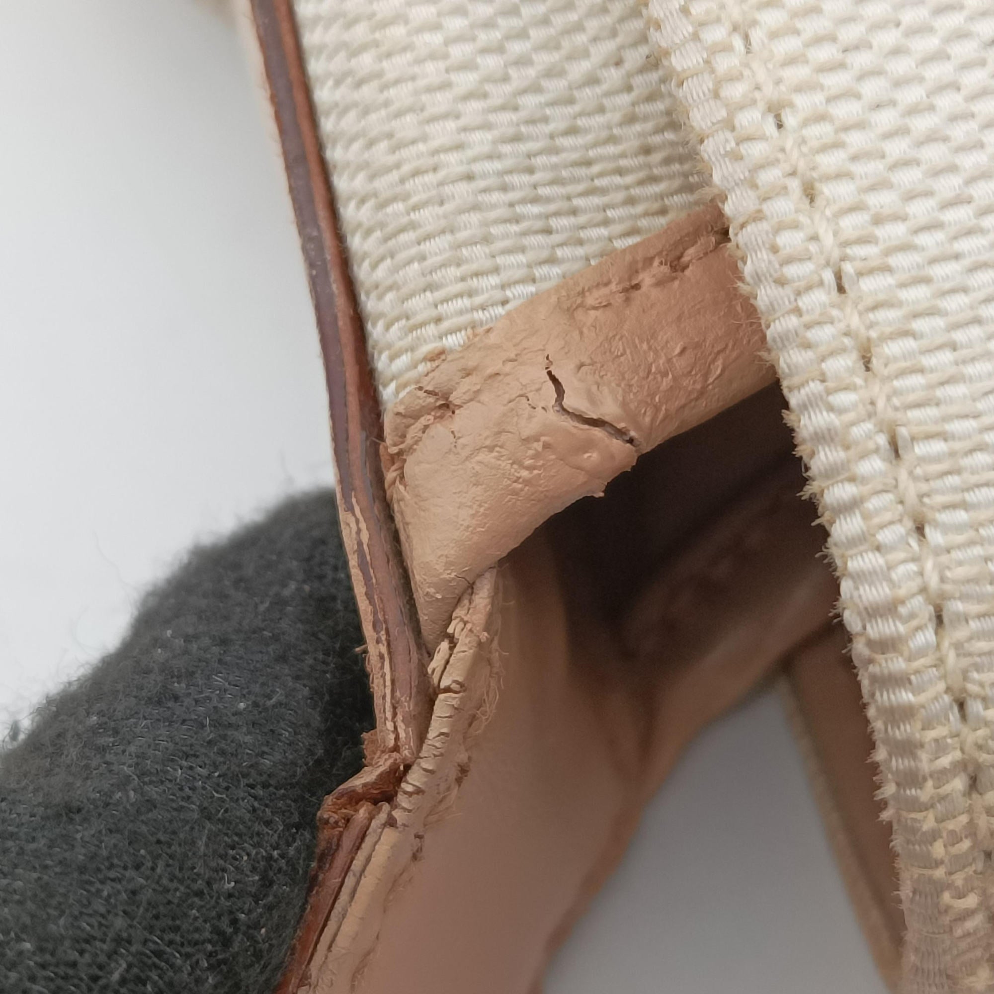 Secondhand Gucci Jackie White× Brown Canvas × Leather 001 38 shoulderbag | stylenewstar