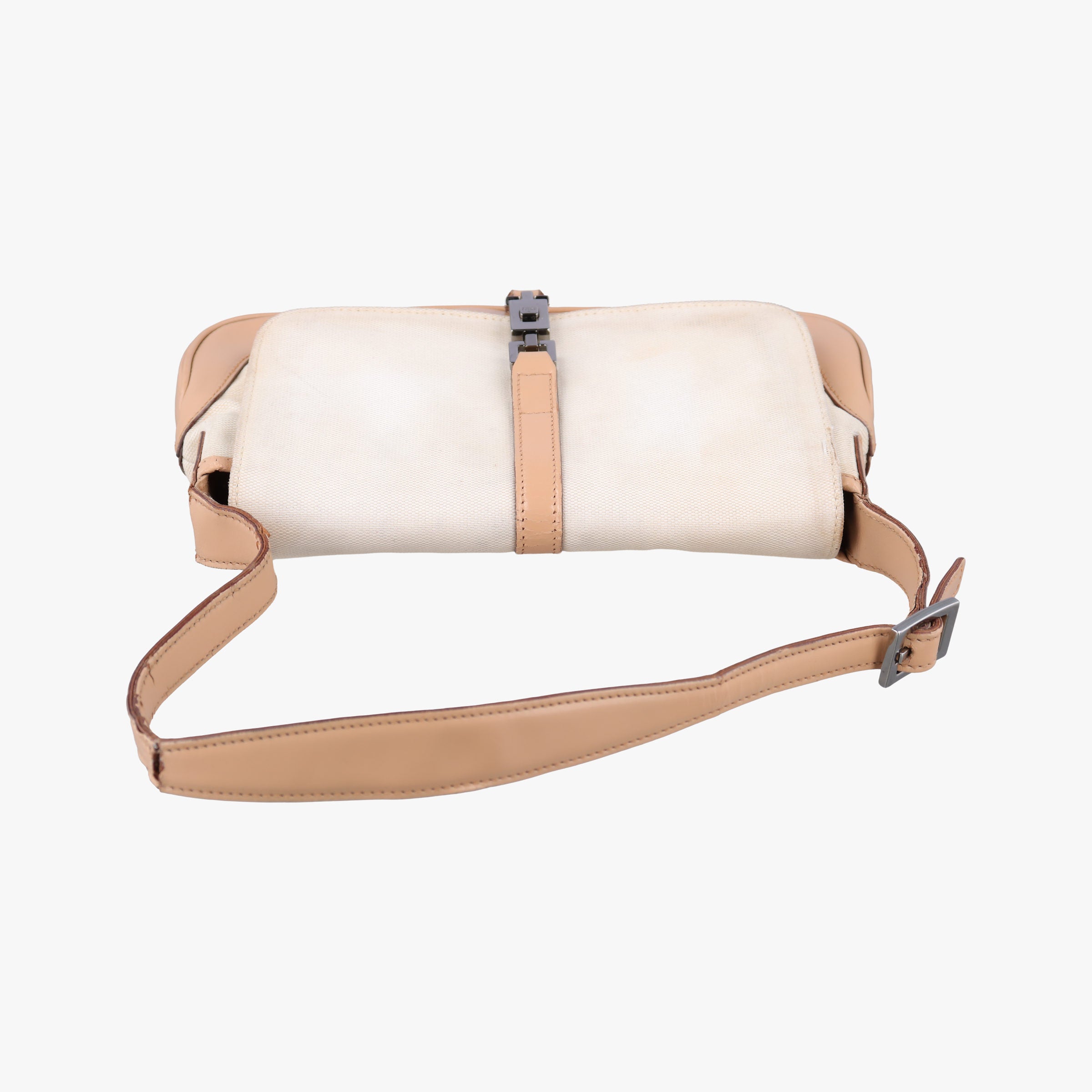 Secondhand Gucci Jackie White× Brown Canvas × Leather 001 38 shoulderbag | stylenewstar