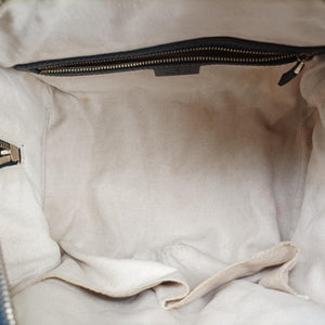 Pre-owned Gucci Sherry Line navy×red×beige Leather×canvas 269876 shoulderbag | stylenewstar