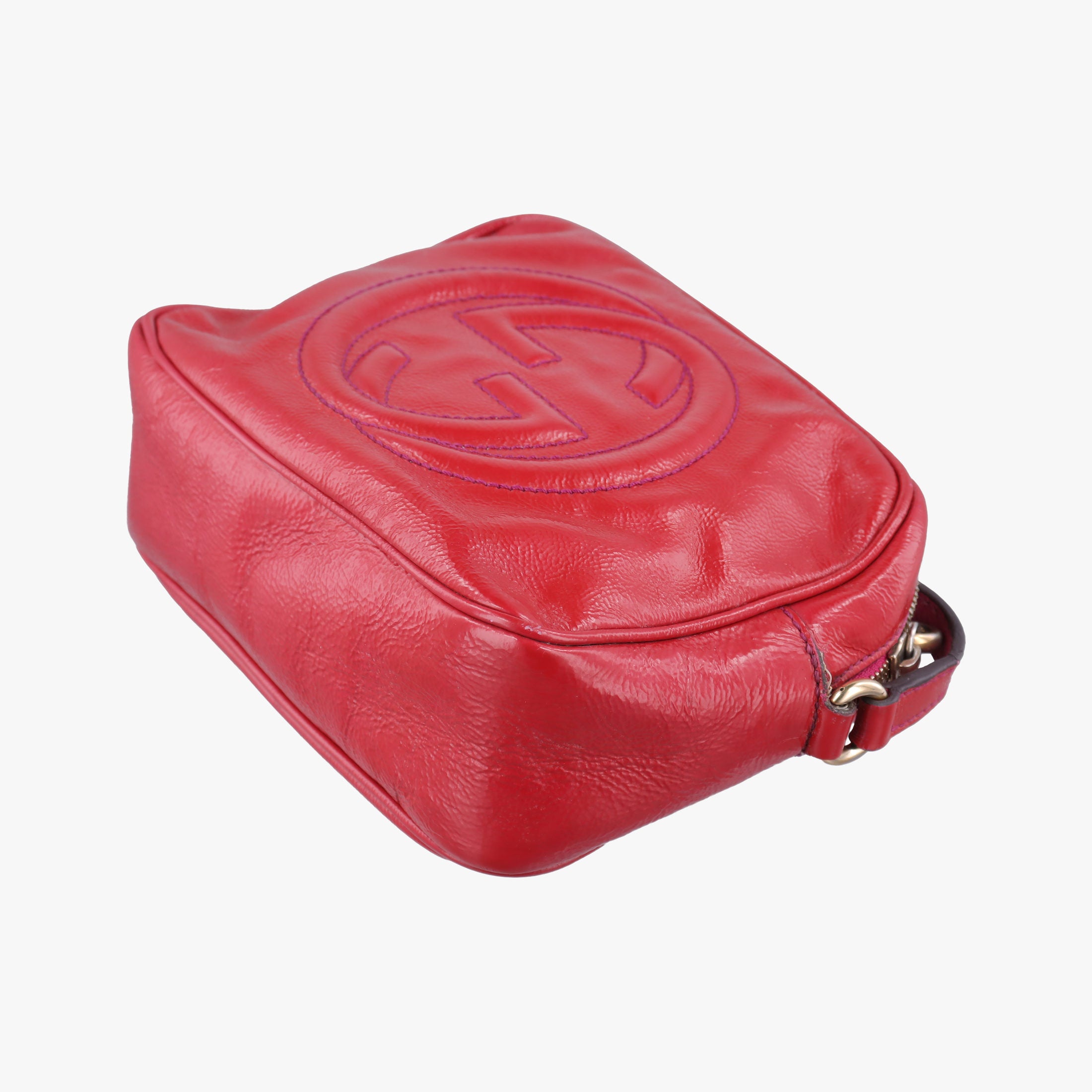 Pre-owned Gucci Soho Red Patent Leather 308364 shoulderbag | stylenewstar