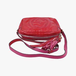 Pre-owned Gucci Soho Red Patent Leather 308364 shoulderbag | stylenewstar