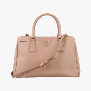 Pre-owned Prada Galleria Pink SAFFIANO Leather BN1801 shoulderbag | stylenewstar