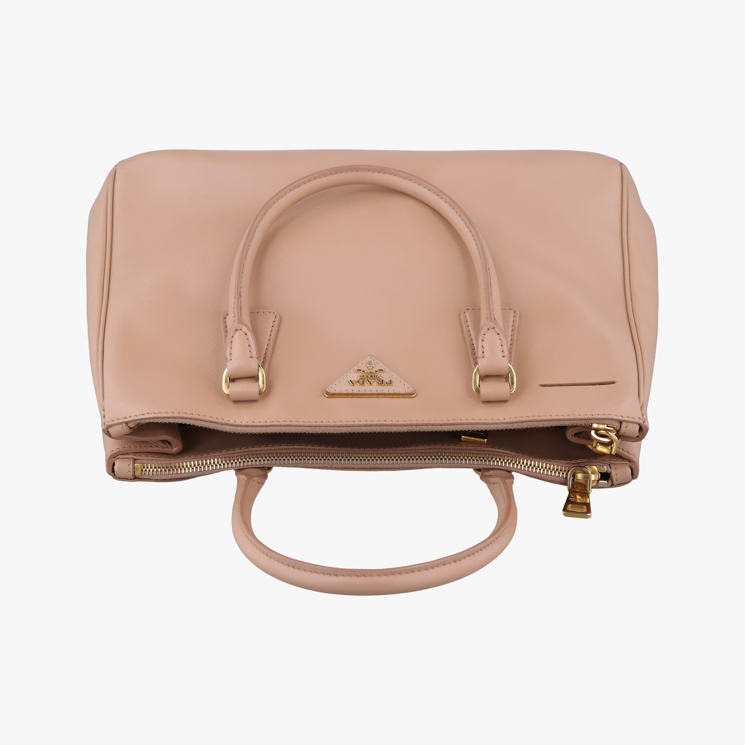 Pre-owned Prada Galleria Pink SAFFIANO Leather BN1801 shoulderbag | stylenewstar