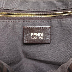 Vintage Fendi Baguette Zucchino Brown PVC coated canvas 8BR001 shoulderbag | stylenewstar