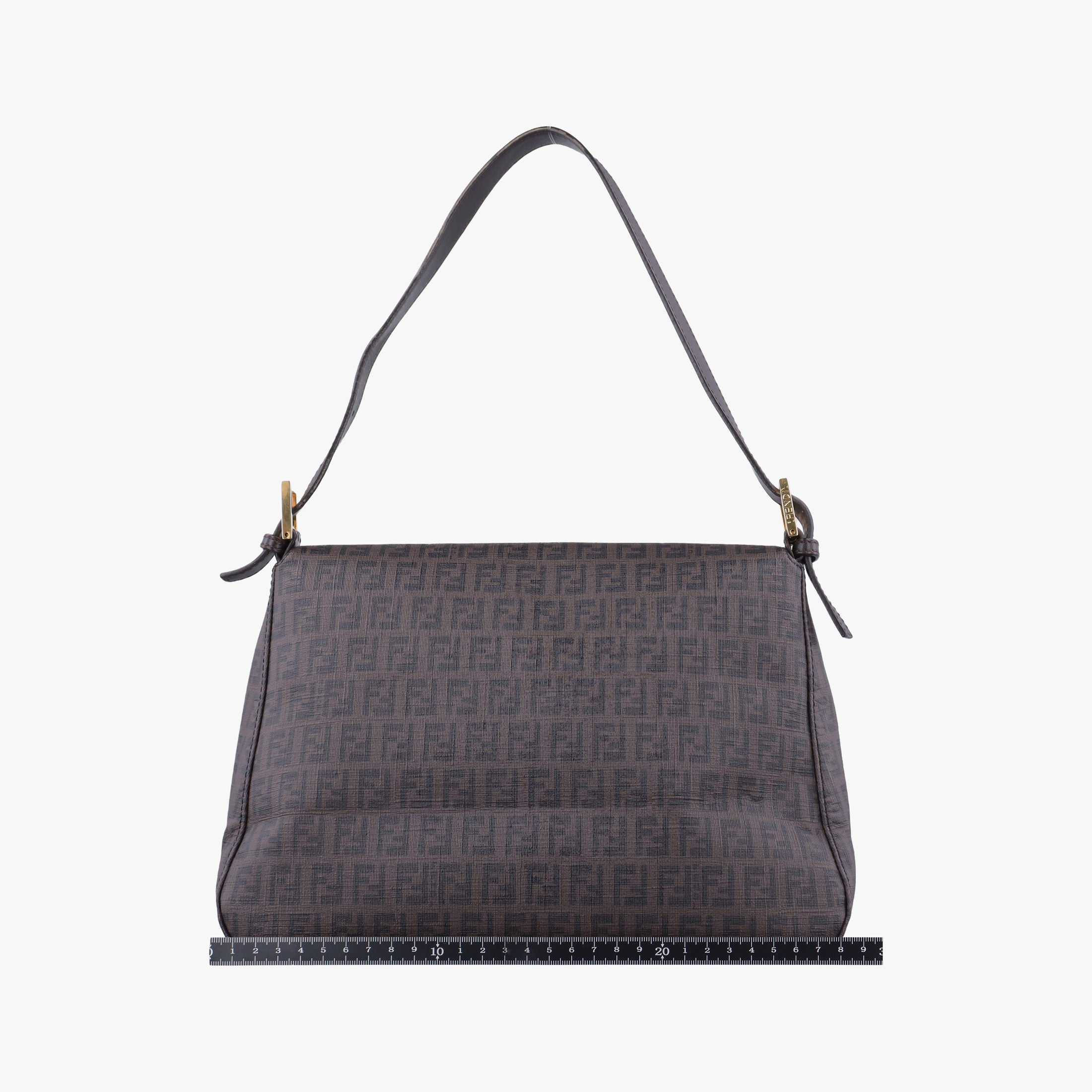 Vintage Fendi Baguette Zucchino Brown PVC coated canvas 8BR001 shoulderbag | stylenewstar
