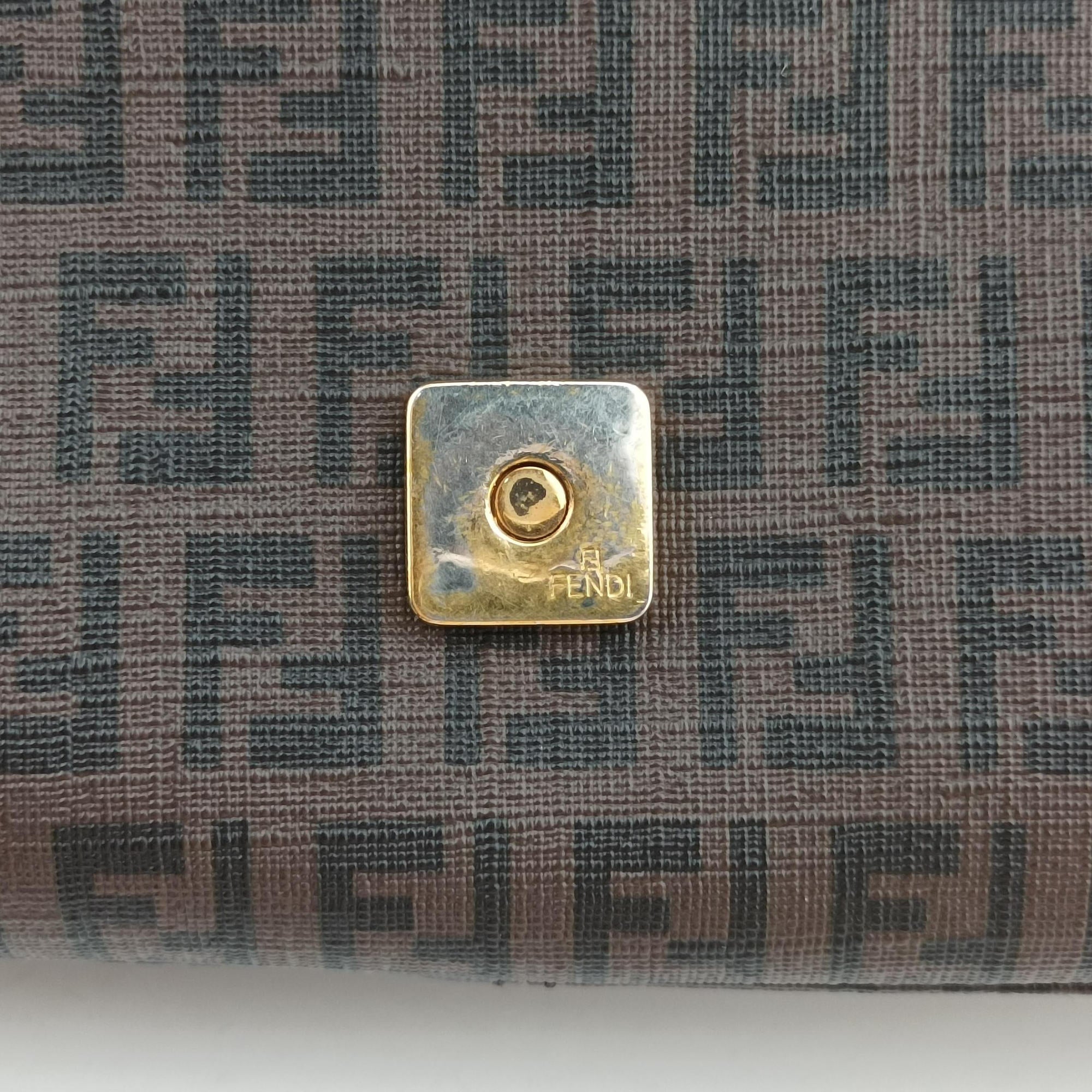 Vintage Fendi Baguette Zucchino Brown PVC coated canvas 8BR001 shoulderbag | stylenewstar