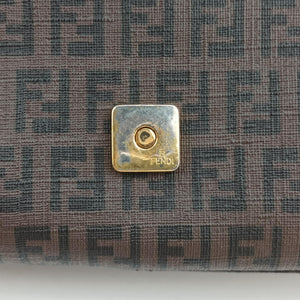 Vintage Fendi Baguette Zucchino Brown PVC coated canvas 8BR001 shoulderbag | stylenewstar