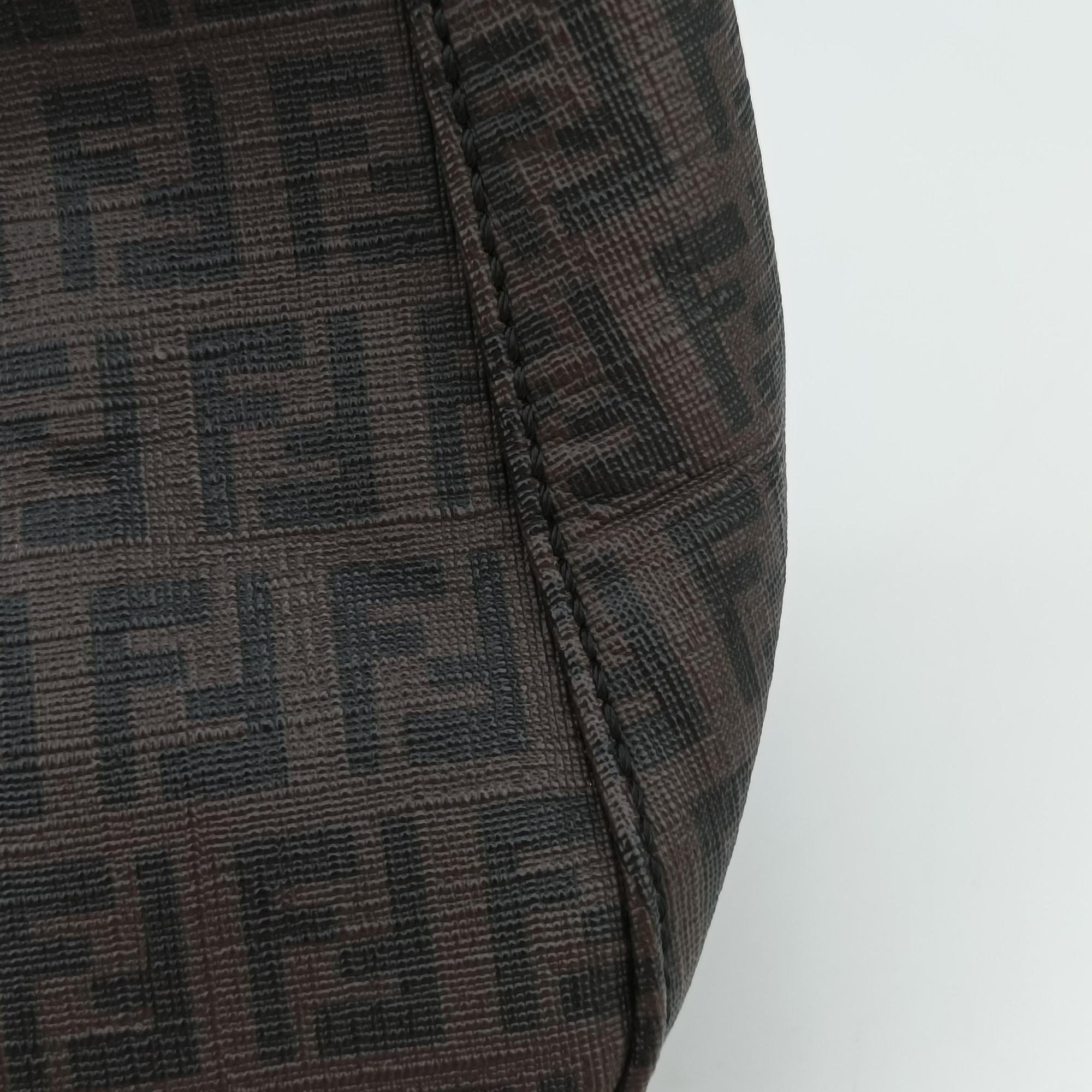 Vintage Fendi Baguette Zucchino Brown PVC coated canvas 8BR001 shoulderbag | stylenewstar