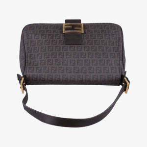 Vintage Fendi Baguette Zucchino Brown PVC coated canvas 8BR001 shoulderbag | stylenewstar