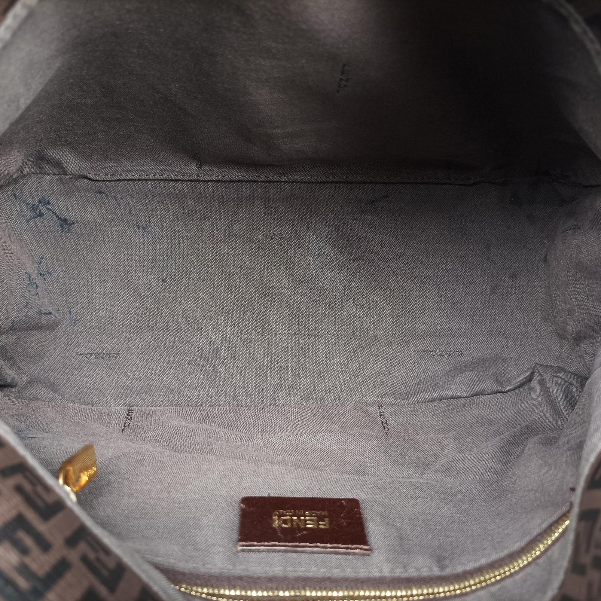 Vintage Fendi Baguette Zucchino Brown PVC coated canvas 8BR001 shoulderbag | stylenewstar