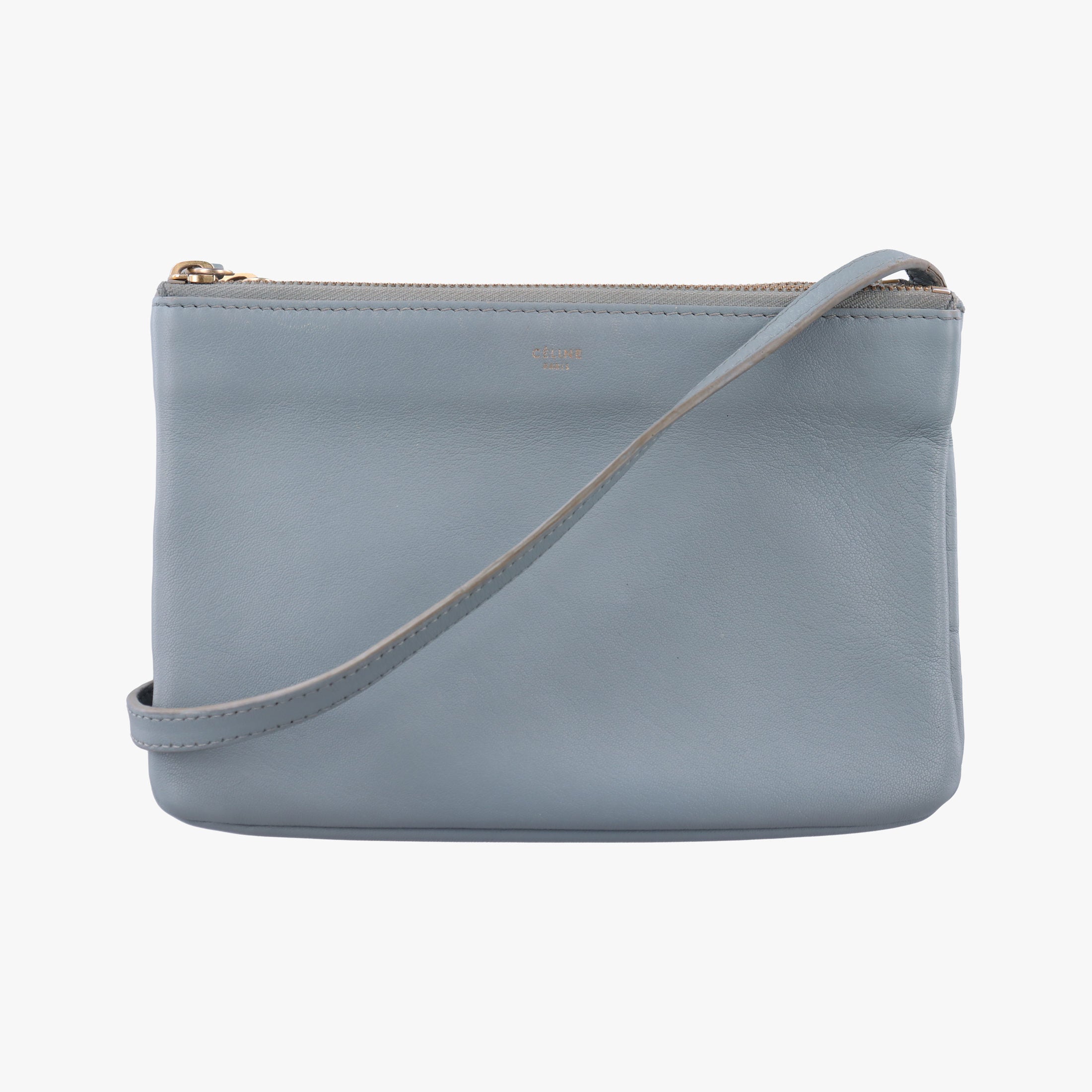 Pre-owned Celine TRIO Blue Leather  shoulderbag | stylenewstar