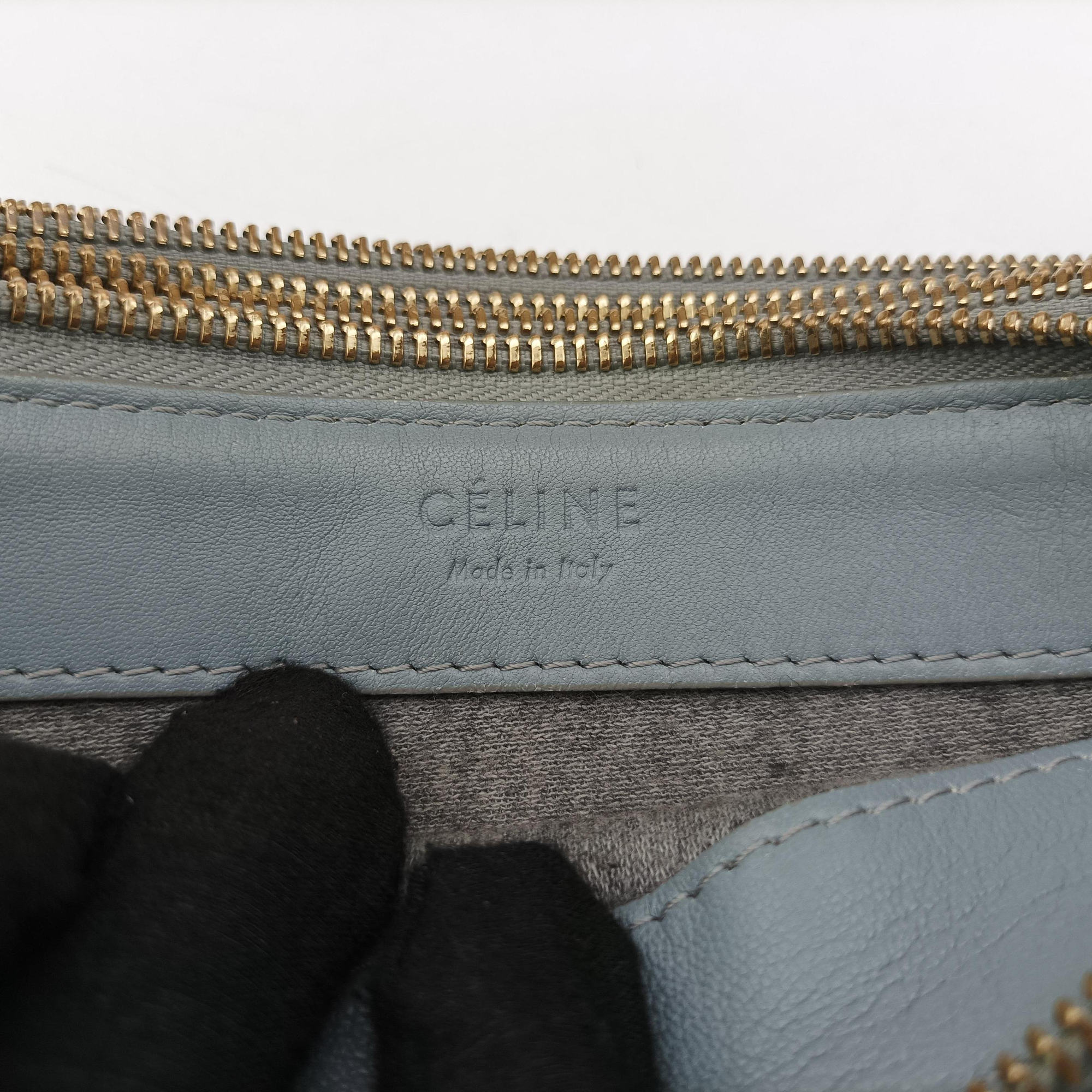 Pre-owned Celine TRIO Blue Leather  shoulderbag | stylenewstar