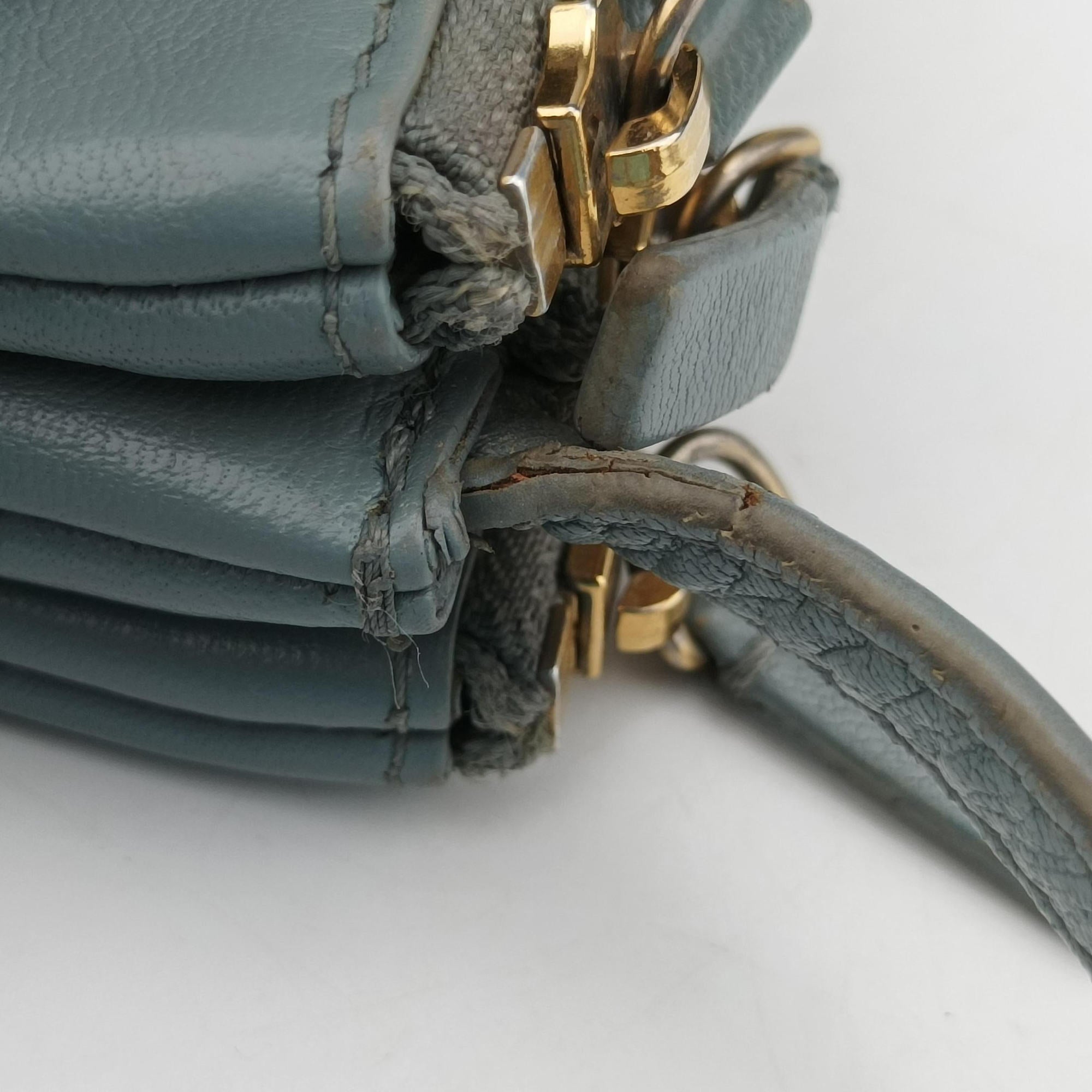 Pre-owned Celine TRIO Blue Leather  shoulderbag | stylenewstar