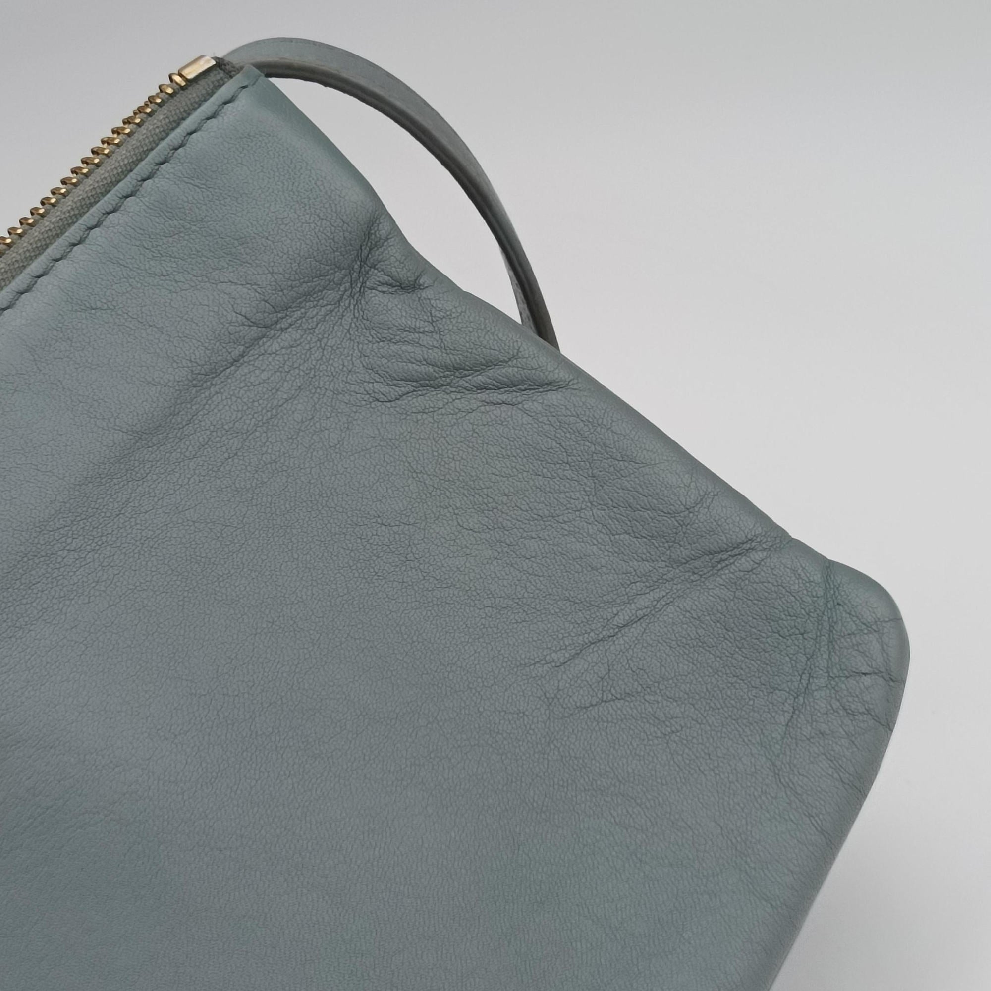 Pre-owned Celine TRIO Blue Leather  shoulderbag | stylenewstar