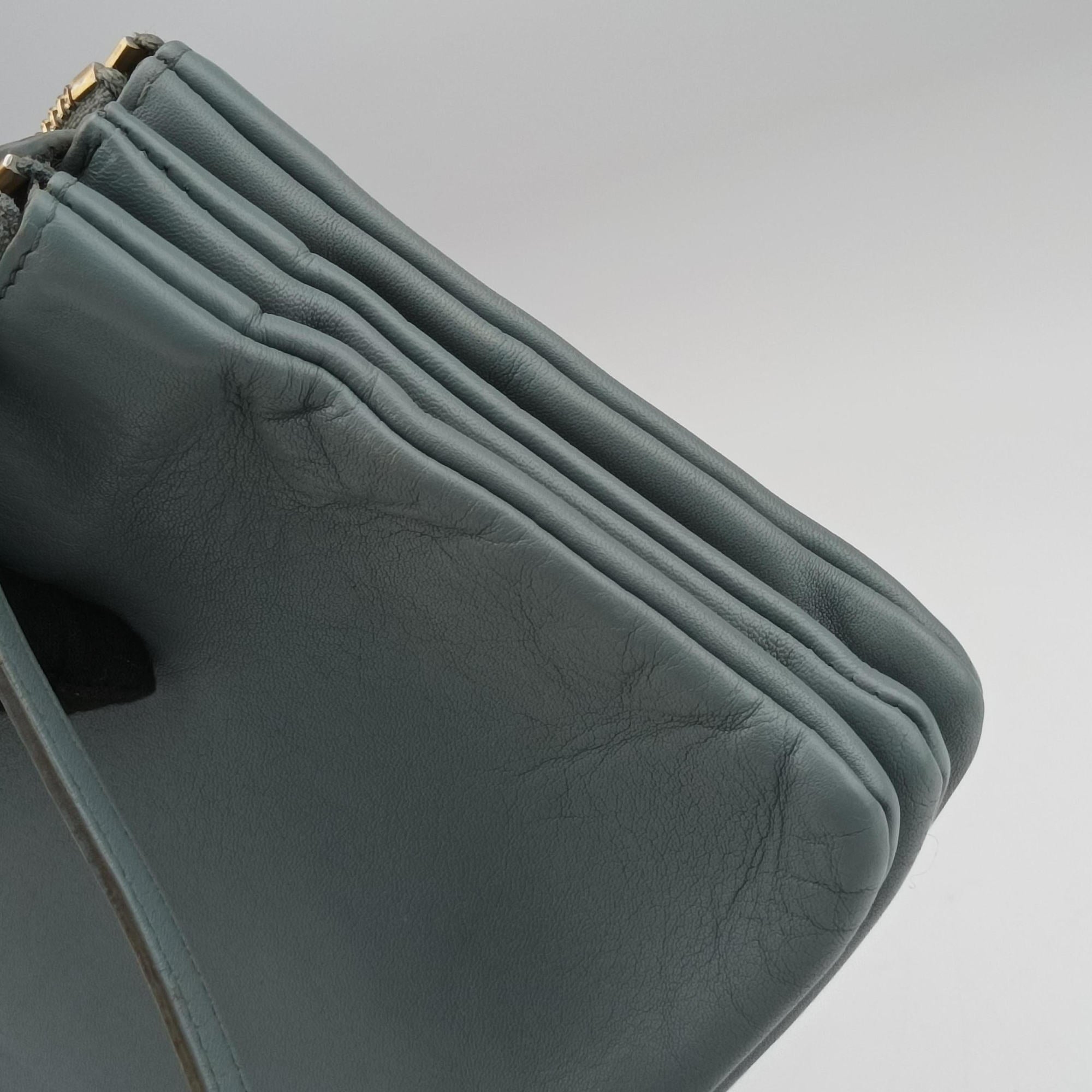 Pre-owned Celine TRIO Blue Leather  shoulderbag | stylenewstar