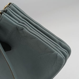 Pre-owned Celine TRIO Blue Leather  shoulderbag | stylenewstar
