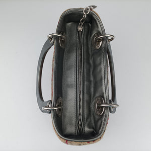 Vintage Christian Dior Lady Dior Multicolor Tweed Wool × Metallic Leather  shoulderbag | stylenewstar