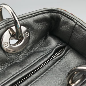 Vintage Christian Dior Lady Dior Multicolor Tweed Wool × Metallic Leather  shoulderbag | stylenewstar