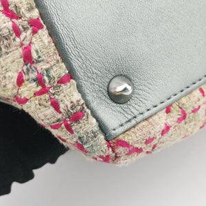 Vintage Christian Dior Lady Dior Multicolor Tweed Wool × Metallic Leather  shoulderbag | stylenewstar