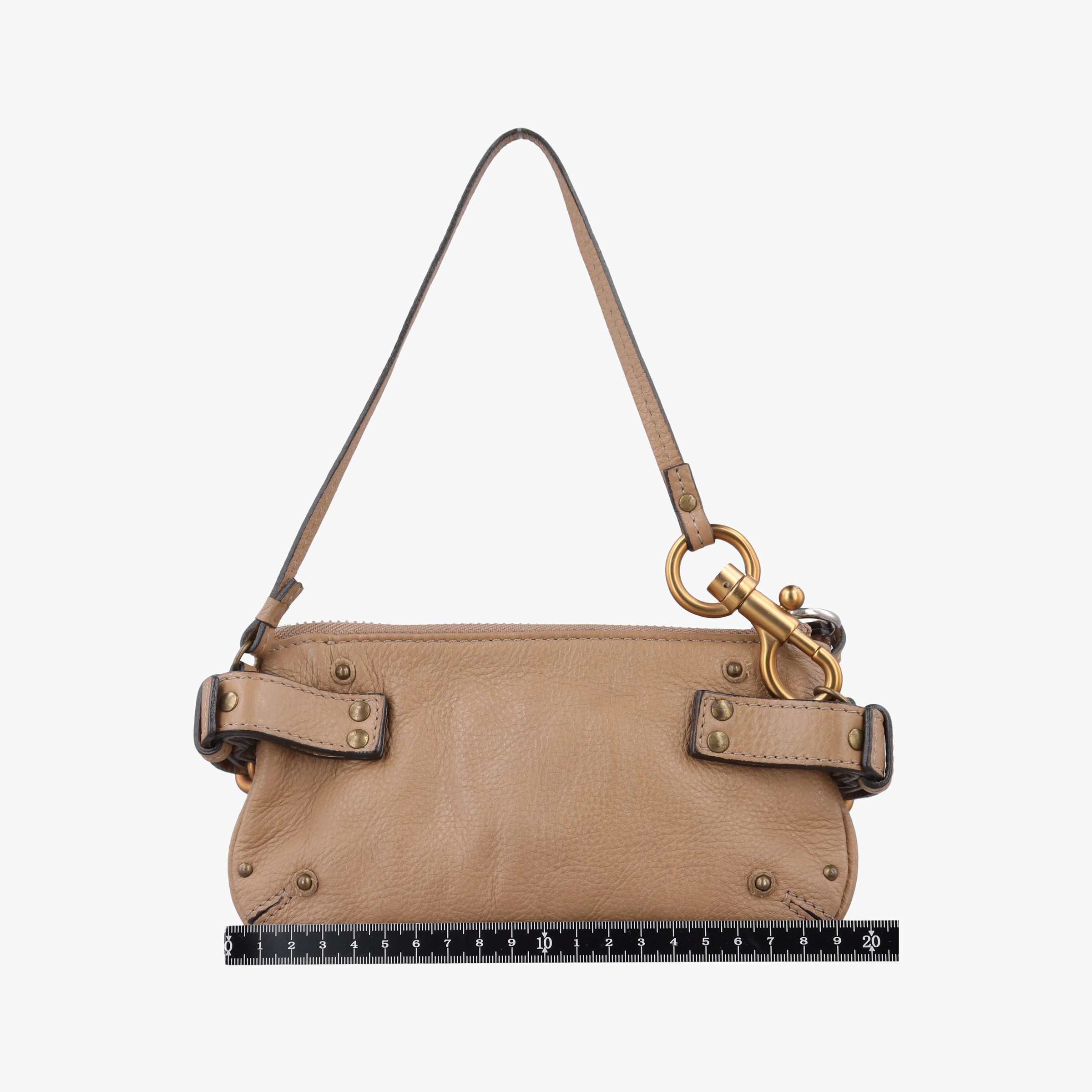 Pre-owned Chloe Paddington Pochette Vintage Camel Leather  shoulderbag | stylenewstar