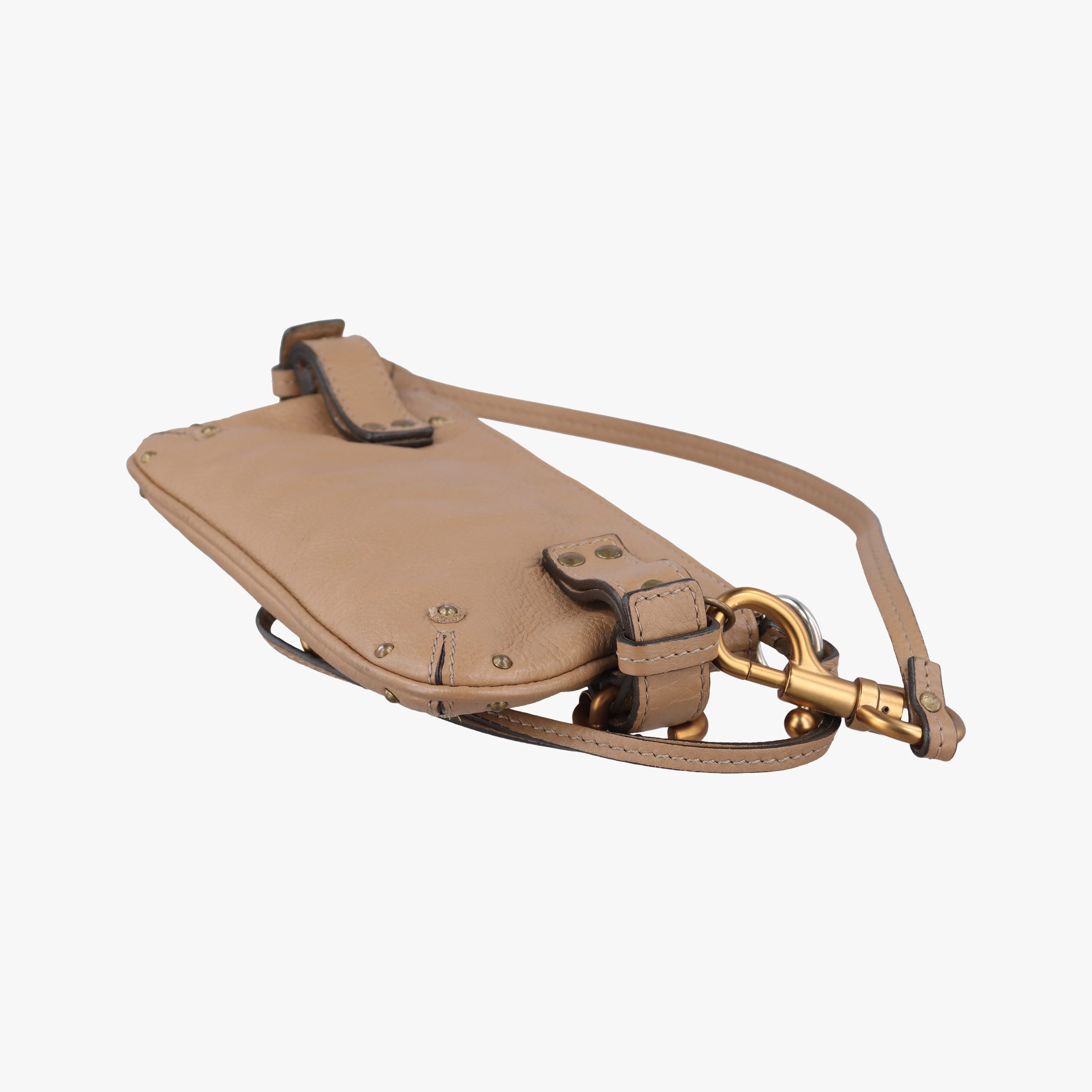 Pre-owned Chloe Paddington Pochette Vintage Camel Leather  shoulderbag | stylenewstar