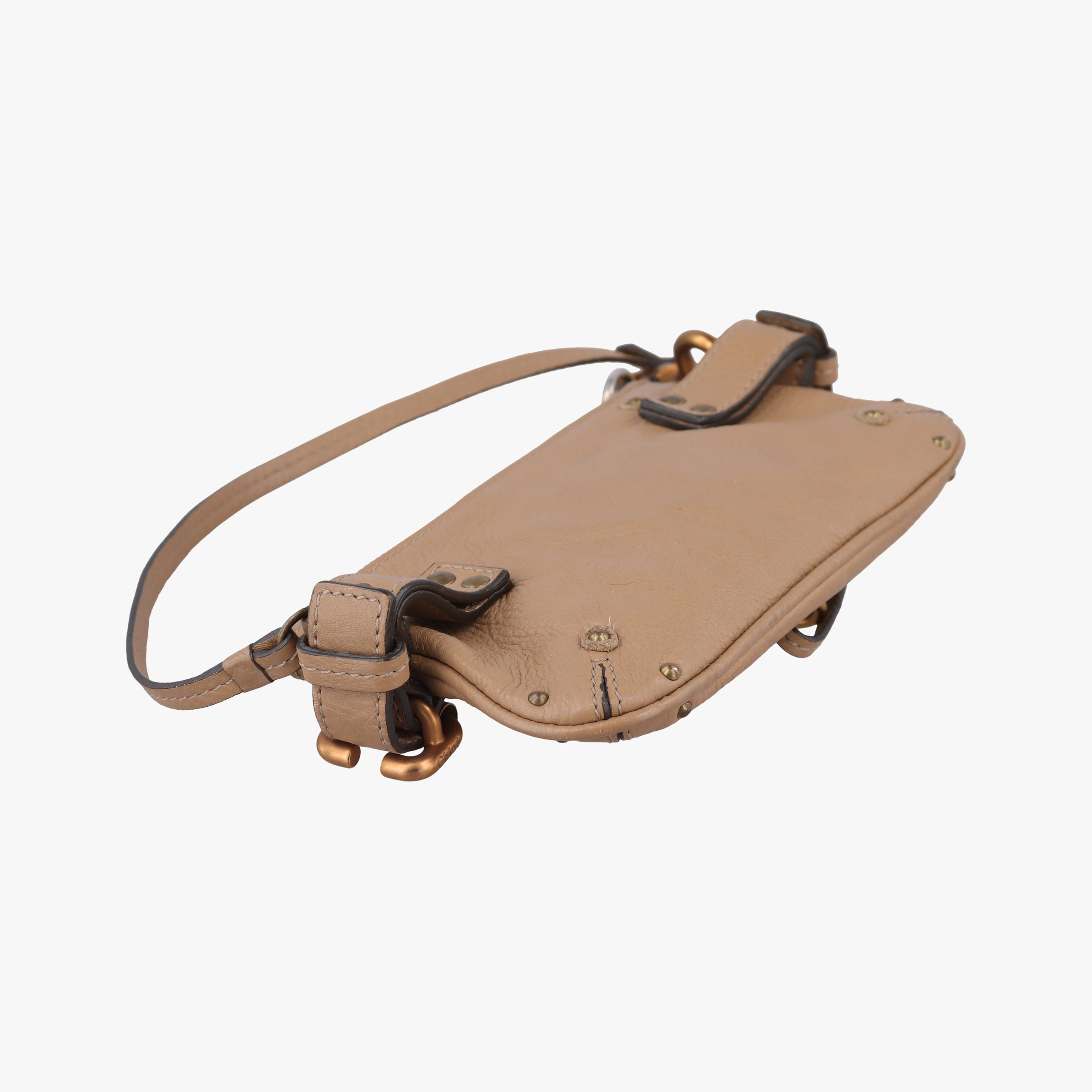 Pre-owned Chloe Paddington Pochette Vintage Camel Leather  shoulderbag | stylenewstar
