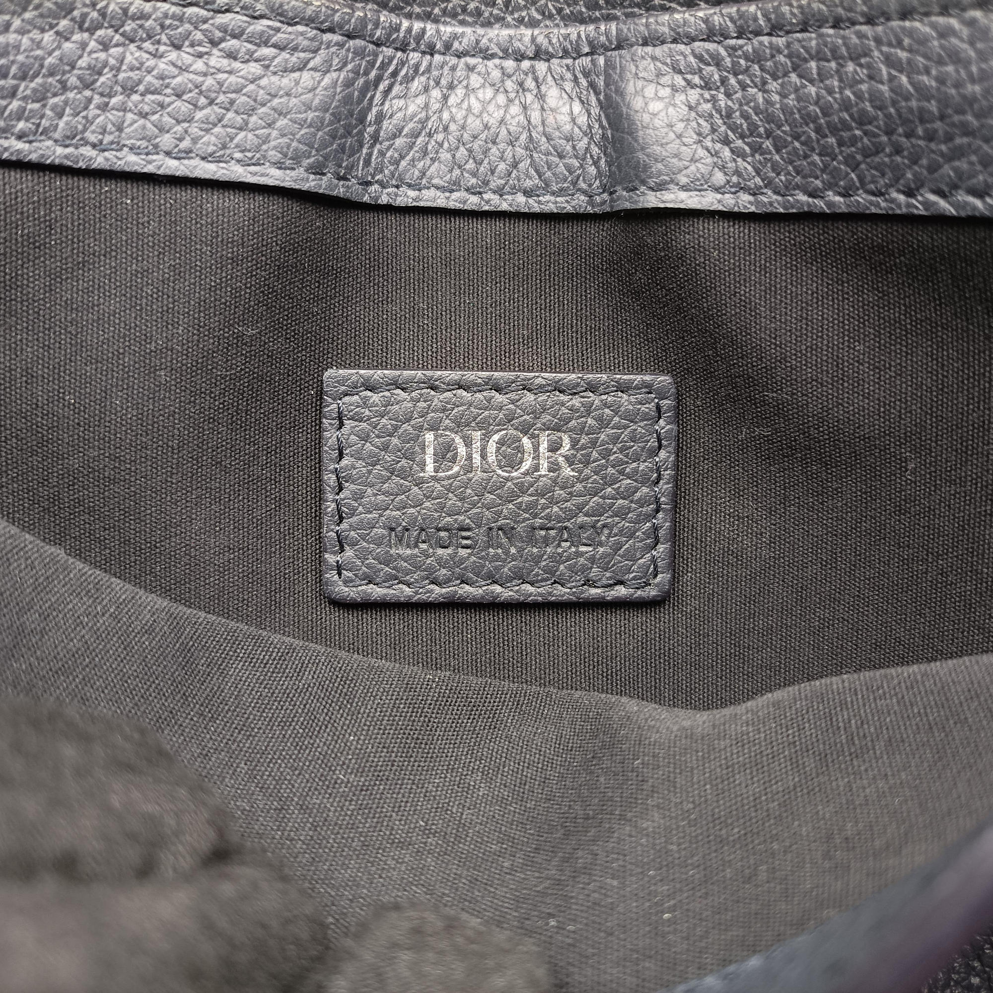 Pre-owned Christian Dior Saddle Navy leather  shoulderbag | stylenewstar