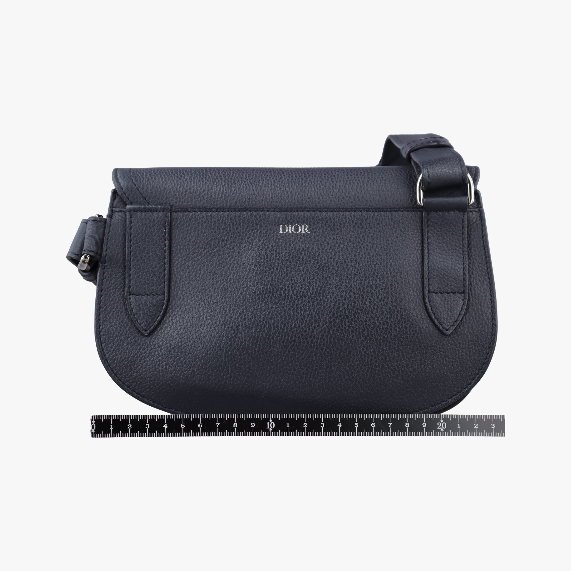 Pre-owned Christian Dior Saddle Navy leather  shoulderbag | stylenewstar