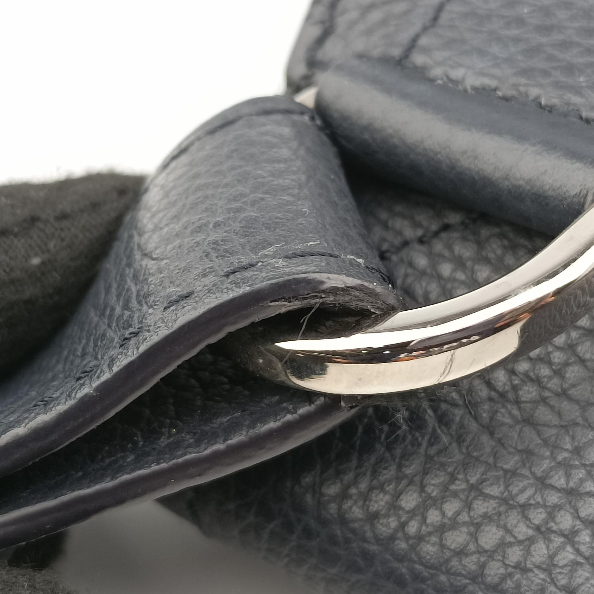 Pre-owned Christian Dior Saddle Navy leather  shoulderbag | stylenewstar