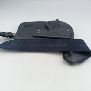 Pre-owned Christian Dior Saddle Navy leather  shoulderbag | stylenewstar