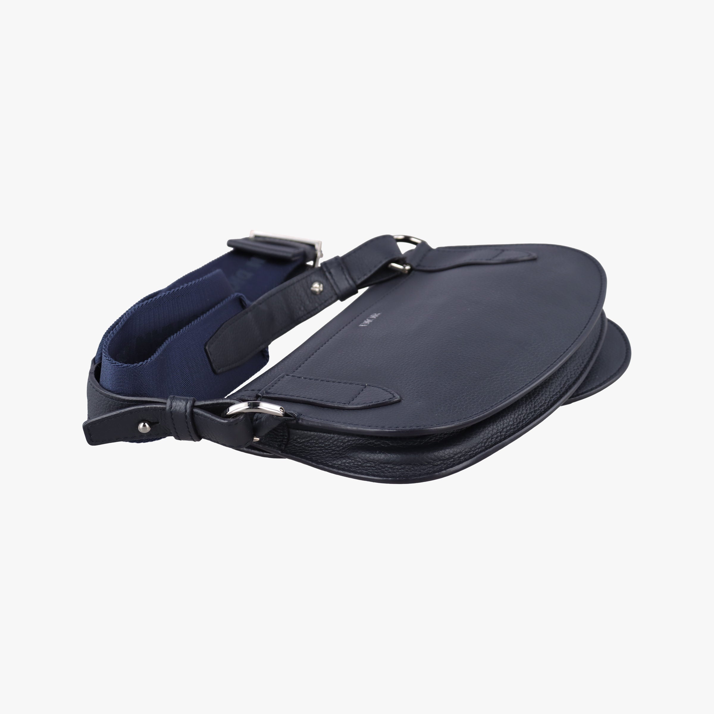 Pre-owned Christian Dior Saddle Navy leather  shoulderbag | stylenewstar