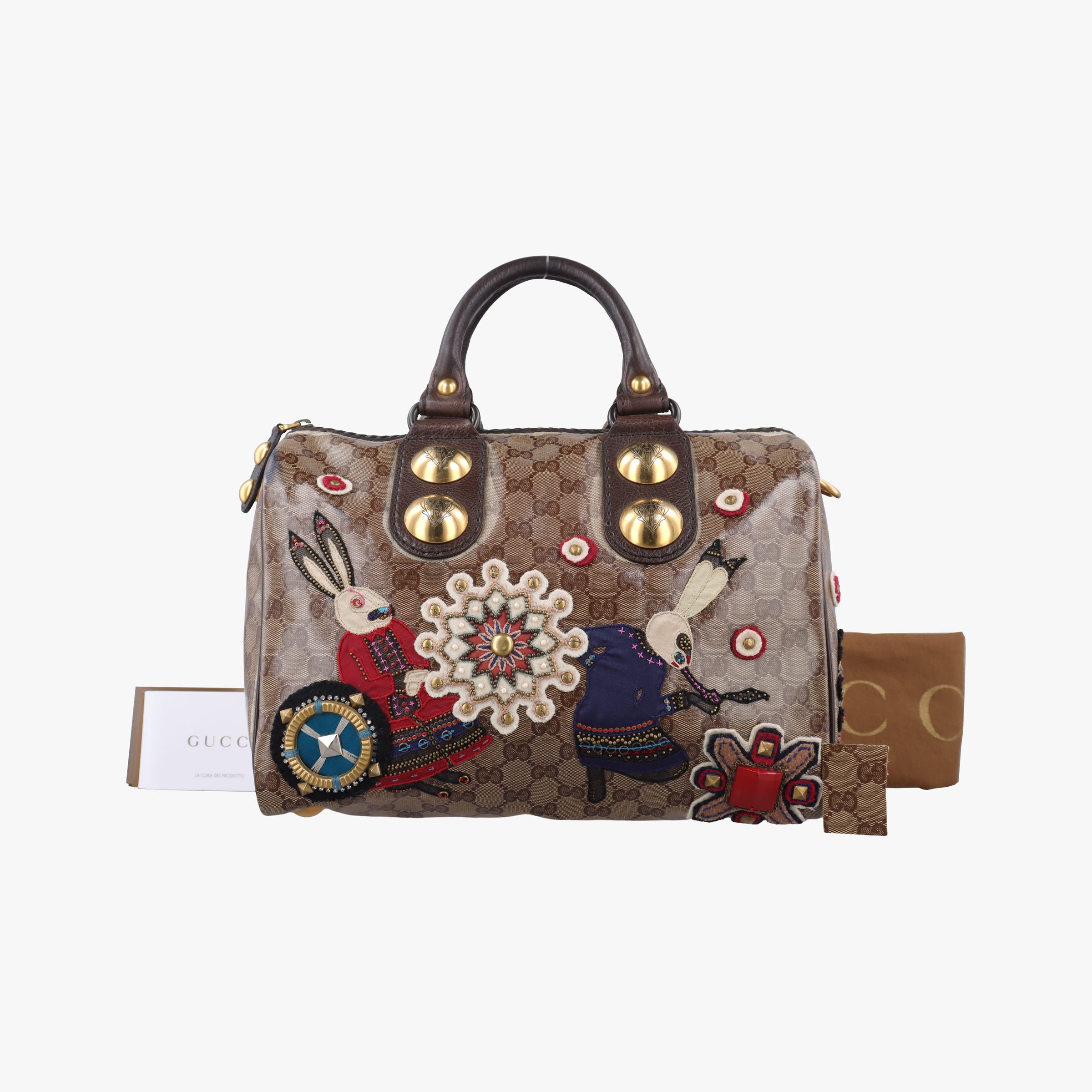 Secondhand Gucci Babushka Multicolour PVC coated canvas 207775 handbag | stylenewstar