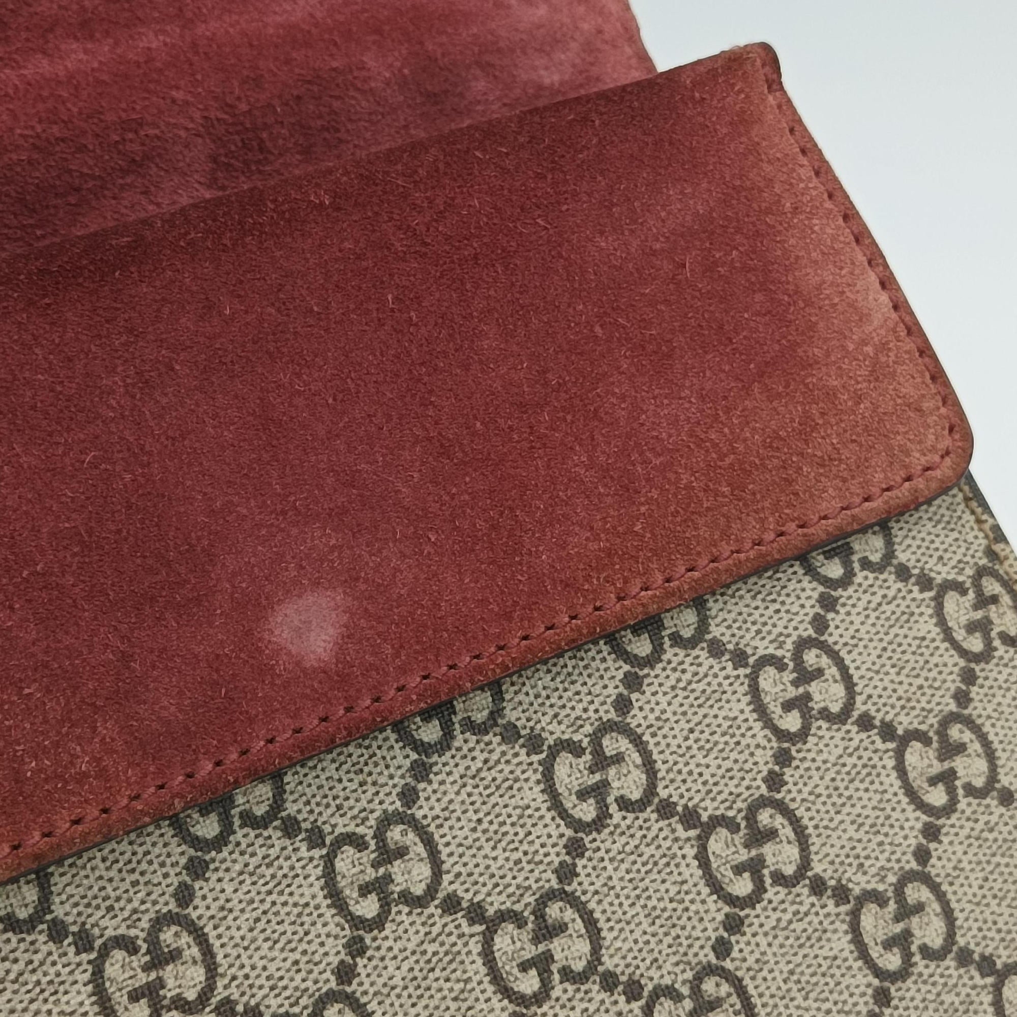 Pre-owned Gucci Dionysus beige×red×Multicolour PVC coated canvas × suede 421970 shoulderbag | stylenewstar