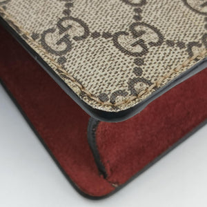 Pre-owned Gucci Dionysus beige×red×Multicolour PVC coated canvas × suede 421970 shoulderbag | stylenewstar