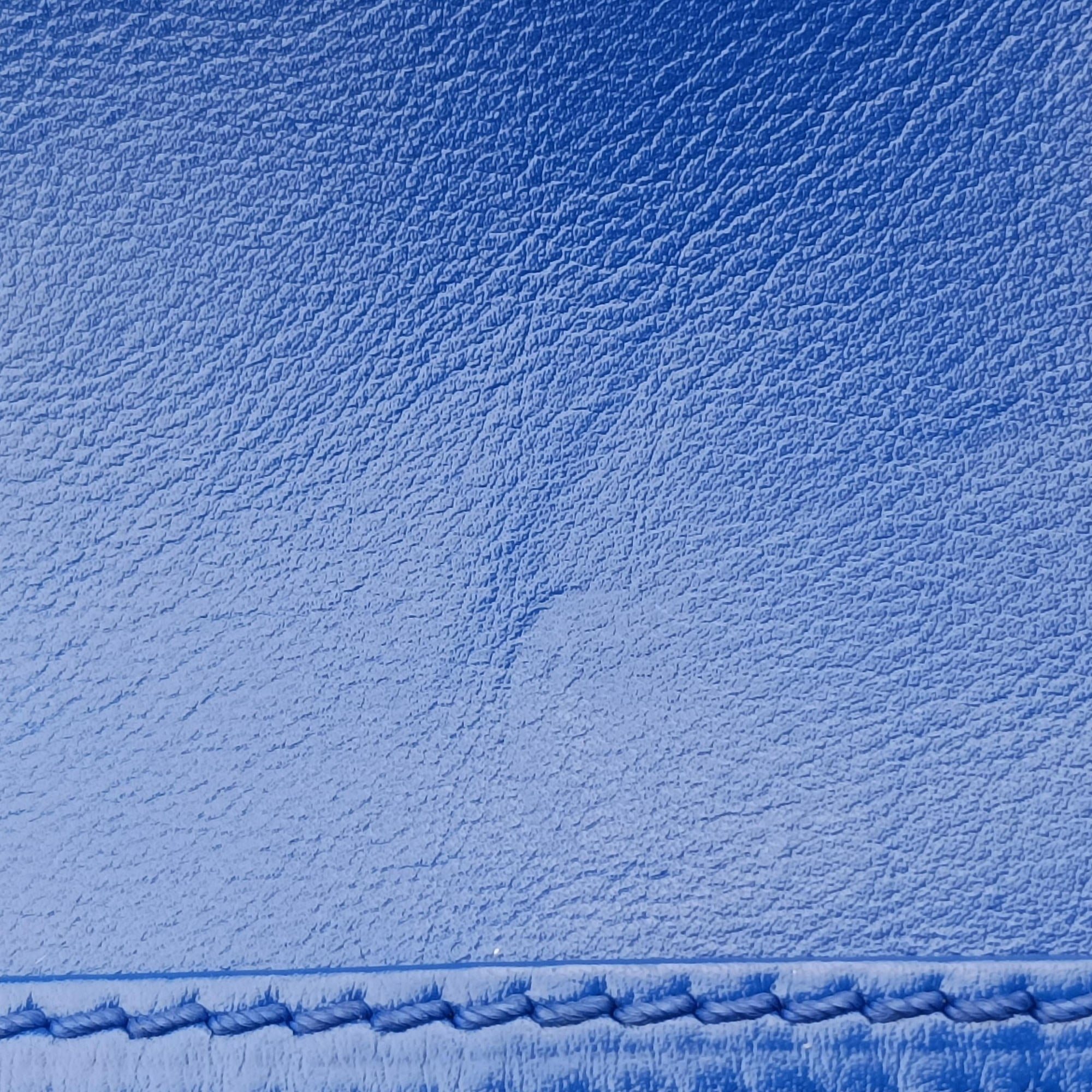 Vintage Celine Luggage Mini Shopper Blue Leather  handbag | stylenewstar