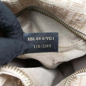 Secondhand Fendi Zucchino boston Beige PVC coated canvas 8BL068 handbag | stylenewstar