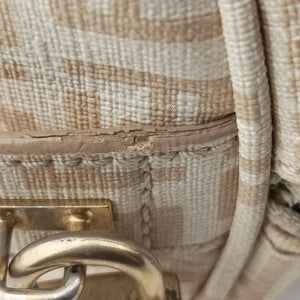 Secondhand Fendi Zucchino boston Beige PVC coated canvas 8BL068 handbag | stylenewstar