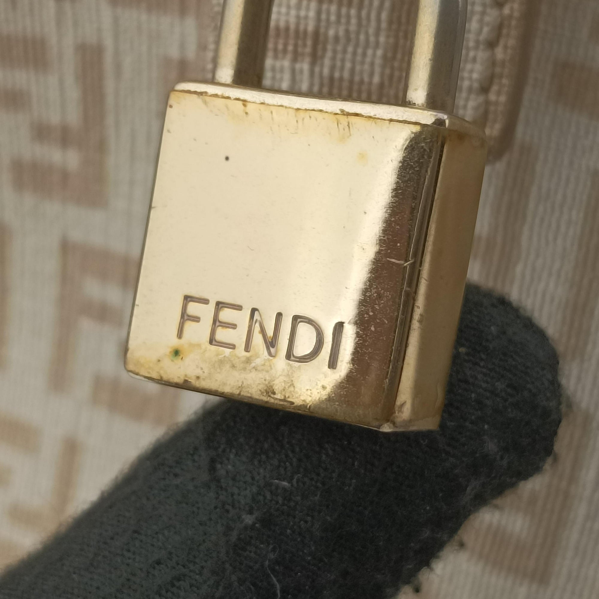 Secondhand Fendi Zucchino boston Beige PVC coated canvas 8BL068 handbag | stylenewstar