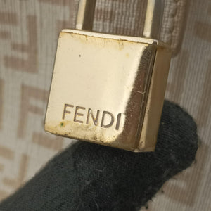 Secondhand Fendi Zucchino boston Beige PVC coated canvas 8BL068 handbag | stylenewstar