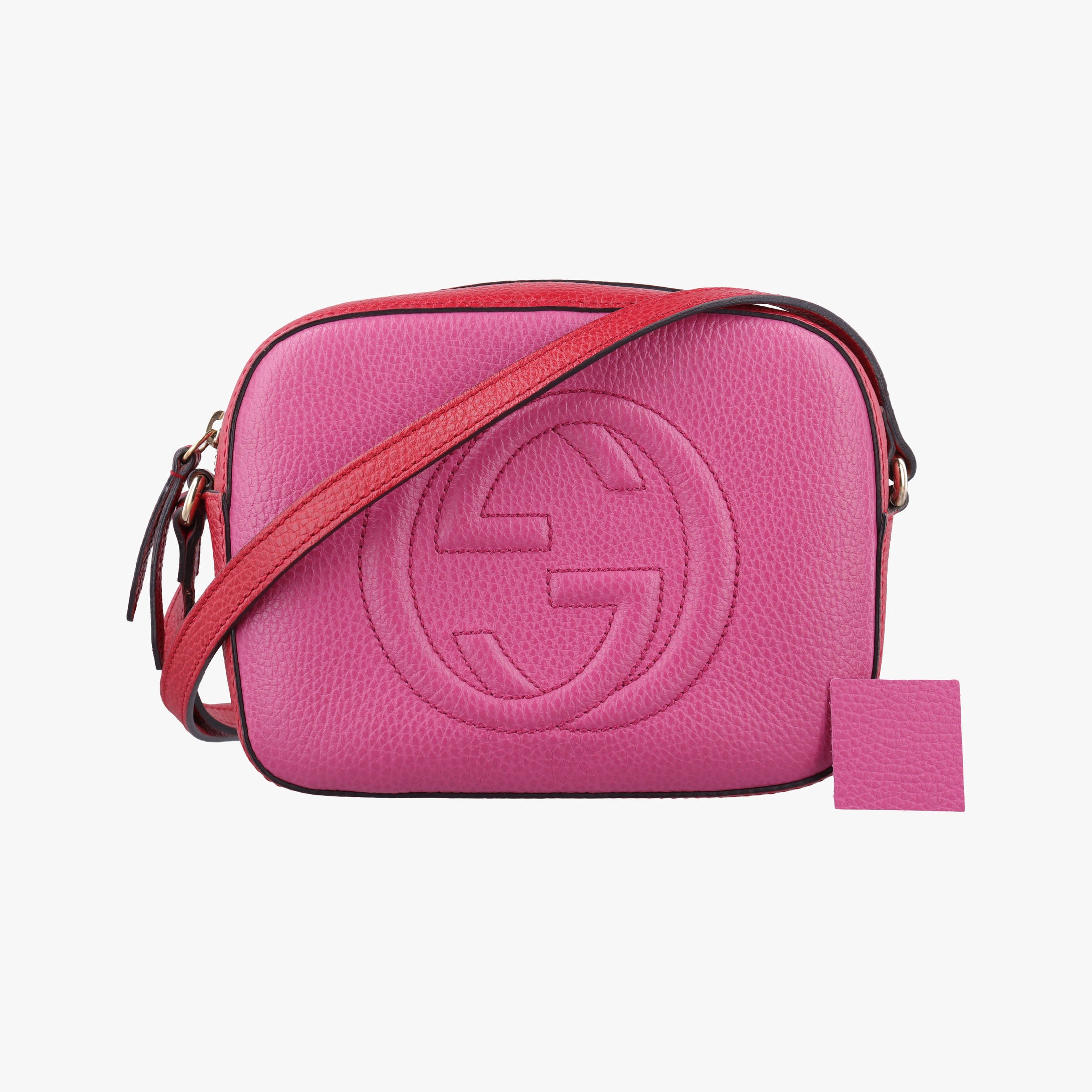Pre-owned Gucci Soho Rose x red Leather 431567 shoulderbag | stylenewstar